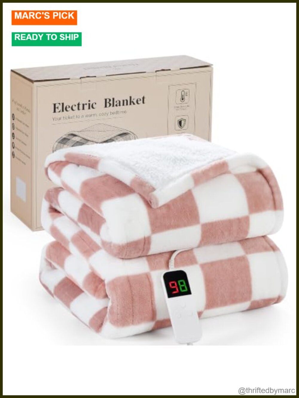 Electric Heated Throw Blanket 50x60 Plush Fleece 10 Heat Settings